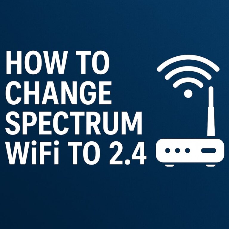How to Change Spectrum WiFi to 2.4 GHz